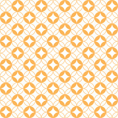 Seamless Shippou Japanese Geometric Pattern Background Vector Orange TAMAGO-IRO