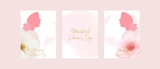 illustration of Happy International Women's Day 8th March greetings background  © Umi