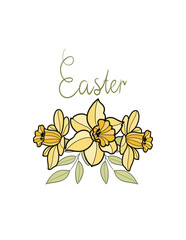 Easter greeting card illustration