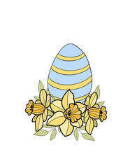 Easter greeting card illustration