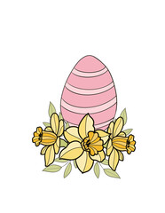 Easter greeting card illustration