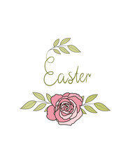 Easter greeting card illustration