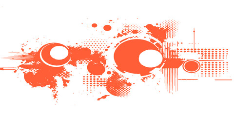 Fototapeta premium Abstract grunge music background design featuring retro speakers and rock audio elements with colorful floral paint splashes and a rainbow vector pattern for a party disco banner