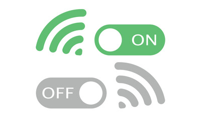 Wifi switch toggle button on and off state