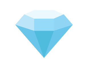 Blue diamond icon isolated on with clean design