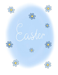 Easter greeting card illustration