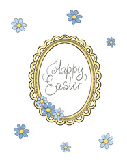 Happy Easter greeting card illustration