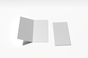 Blank DL Brochure Mockup Template Isolated on White