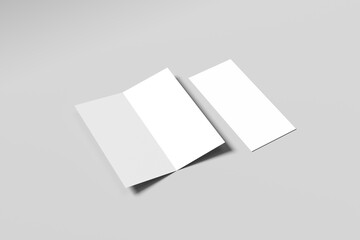 High Quality Print Design Mockup Set with Bifold DL and Flyer