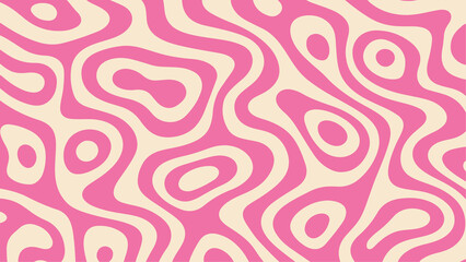 Patterned design featuring wavy shapes and pink tones in a graphic illustration © Sixer's Design