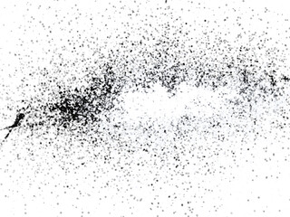 Abstract bright white glowing particle dust burst with dense sparkling trail spreading horizontally isolated on transparent background close up png