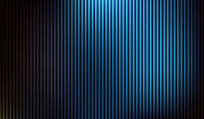 Obraz premium Vibrant blue light shining through dark vertical lines