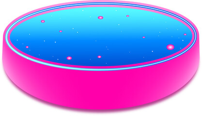 3D Podium neon light line glowing neon laser effect