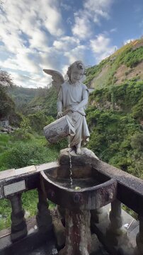 Water fountain in the Las Lajas Sanctuary