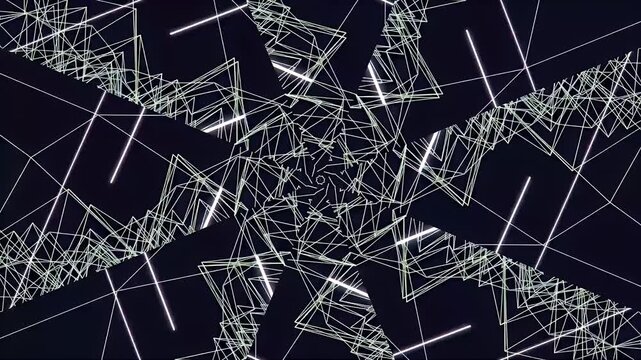 Complex geometric structures intersecting in a dark environment from a high viewpoint