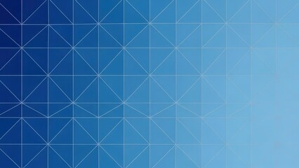 Fototapeta premium Abstract blue gradient background with a modern geometric grid pattern of white lines, creating a dynamic and clean visual.
