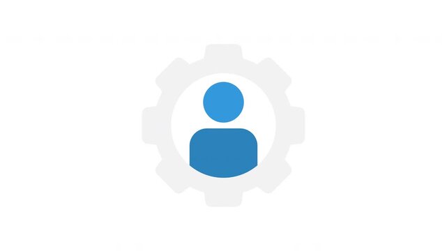 Animated User Account Setting Gear Icon