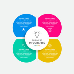 Vector circle infographic set.