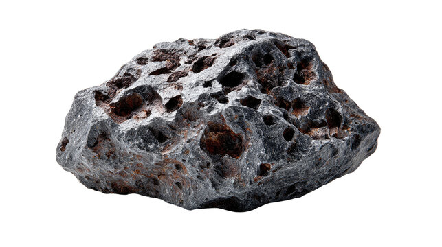 Meteorite: A rugged, textured meteorite rests, showcasing a striking display of geological marvels and cosmic history. 