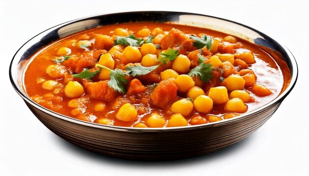chickpea curry isolated on white background, chickpeas curry png transparent background,
