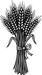 wheat sketches silhouette vector illustration