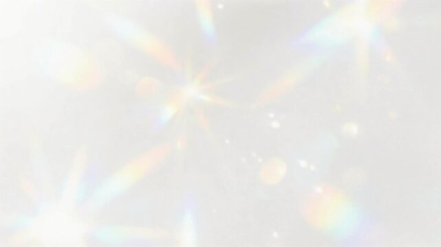 ホワイト背景やさしいレンズフレアループ動画