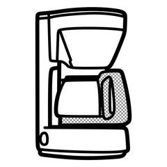 coffee maker image, editable lines