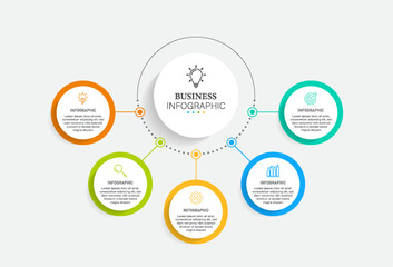 Infographic can be used for workflow layout, diagram, number options, web design. Infographic business concept with options, parts, steps or processes. Vector Eps 10