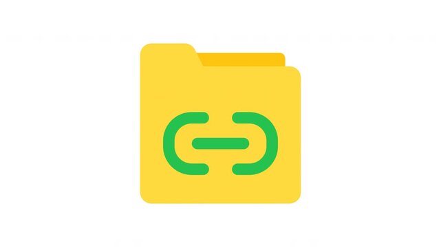 Animated Hyperlink File Storage Symbol