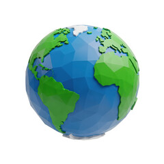 Fototapeta premium A vibrant depiction of the earth floating in space with a green and blue color scheme.