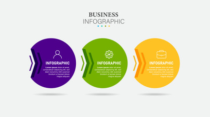 Vector infographic label template with icons. 3 options or steps. Infographics for business concept. Can be used for info graphics, flow charts, presentations, web sites, banners, printed materials.