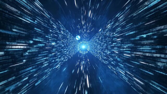 A stunning video visualization of data flowing through a digital tunnel