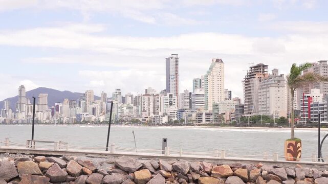 Itapema, Brazil skyline with beach and ocean