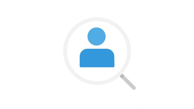 Animated Job Search Magnifying Glass Icon