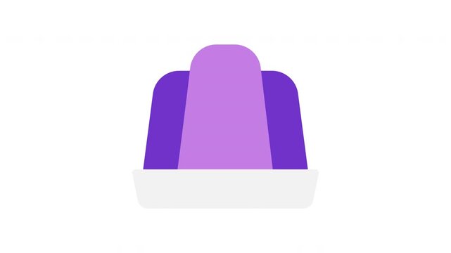 Wobbly Purple Jelly Dessert Animation