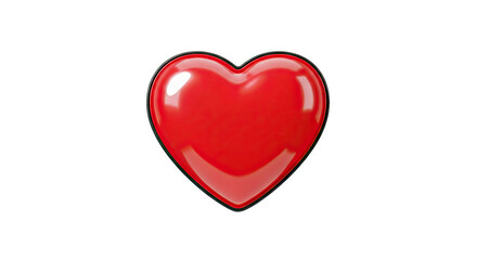 Fototapeta premium Glossy Red Heart Icon