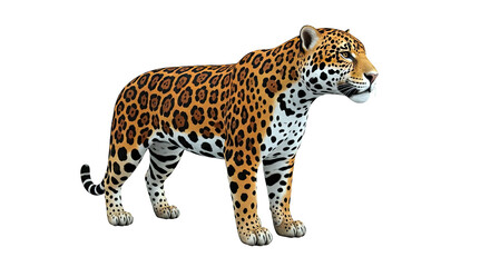 Obraz premium Jaguar on white background