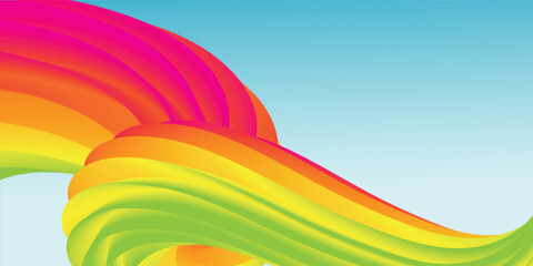 Colorful Abstract Wave Ribbon BackgroundColorful Abstract Wave Ribbon Background
