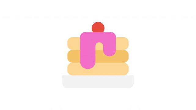 Stack of Pancakes Breakfast Animation