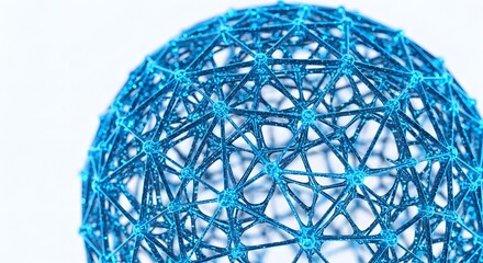 Blue Network Sphere