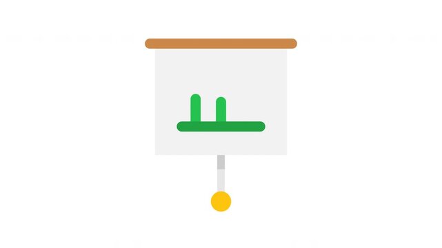 Animated Projector Screen Graph Icon