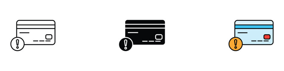 Credit Limit icon vector. Payment security symbol for transaction error, fraud alert and banking notification set. Vector Illustration.