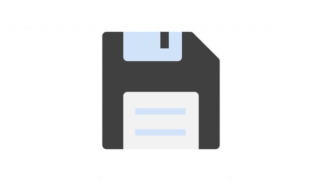 Floppy Disk Save Button Animation
