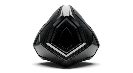 Naklejka premium Modern Carbon Fiber Helmet Front View