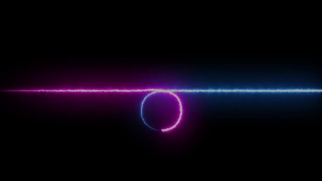 A neon line icon design is often associated with, digital interfaces, and trendy UI elements. Perfect for logos, apps, and branding materials on black background.