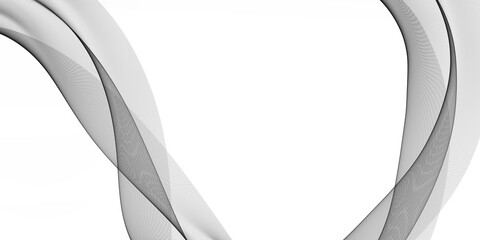 Abstract digital artwork with flowing black lines on white © Tabinda