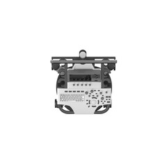 Obraz premium Top view of a complex medical ultrasound machine control panel with keyboard and buttons