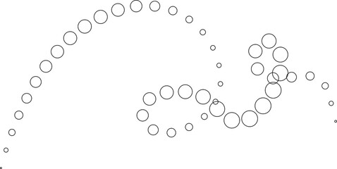 Dotted curved line shape icon collection