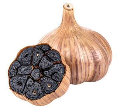 black garlic isolated object
