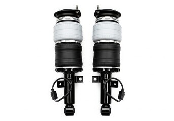 High performance black and white air suspension struts for vehicle customization